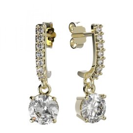 BG zlaté náušnice 727 Žluté zlato - 585 Diamant