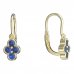 BeKid, Gold kids earrings -295 - Switching on: Brizura 0-3 roky, Metal: Yellow gold 585, Stone: Dark blue cubic zircon