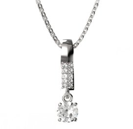 BG zlatý přívěšek  726 Bílé zlato - 585 Diamant