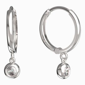 BG zlaté náušnice 102 Bílé zlato - 585 Diamant