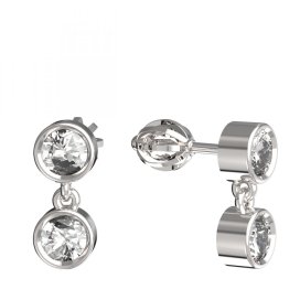 BG zlaté náušnice 793 Bílé zlato - 585 Diamant