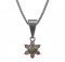 BG Pendant - 978 - Metal: Silver 925 - rhodium, Stone: Garnet