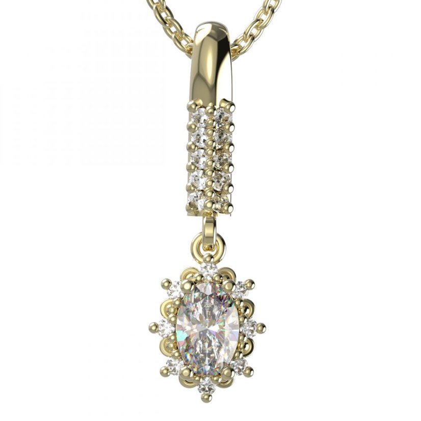 BG zlatý přívěšek  953 Žluté zlato - 585 Diamant