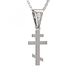 BG zlatý přívěšek křížek 1102 Bílé zlato - 585
