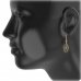 BG earring oval 513-G91 - Metal: Silver 925 - rhodium, Stone: Moldavit and garnet