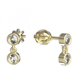 BG zlaté náušnice 790 Žluté zlato - 585 Diamant