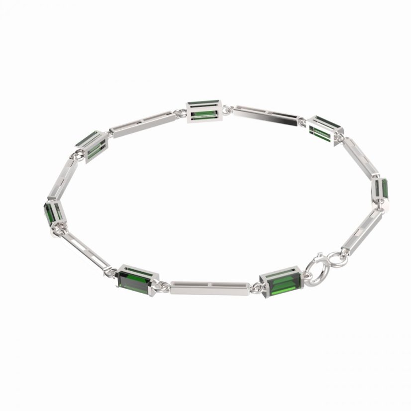 BG náramek 648 Stříbro 925 - rhodium Vltavín