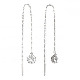 BeKid dětské náušnice 875 Bílé zlato - 585 Diamant