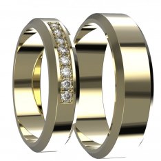 BG zlatý snubní prsten SN16