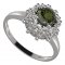BG ring circular 751-I - Metal: Silver 925 - rhodium, Stone: Garnet