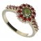 BG prsten 628-Z kulatého tvaru - Kov: Stříbro 925 - rhodium, Kámen: Granát