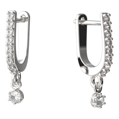 BeKid dětské náušnice 1292 Bílé zlato - 585 Diamant