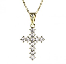 BG zlatý přívěšek křížek 258 Žluté zlato - 585 Diamant