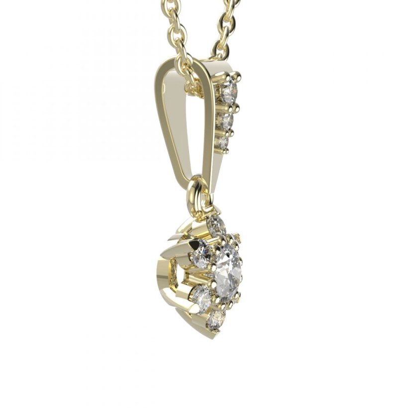 BG zlatý přívěšek s diamanty 978 Růžové zlato 585 (30-90dní) Diamant lab-grown