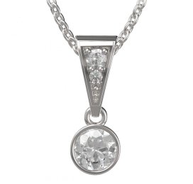 BG zlatý přívěšek  723 Bílé zlato - 585 Diamant