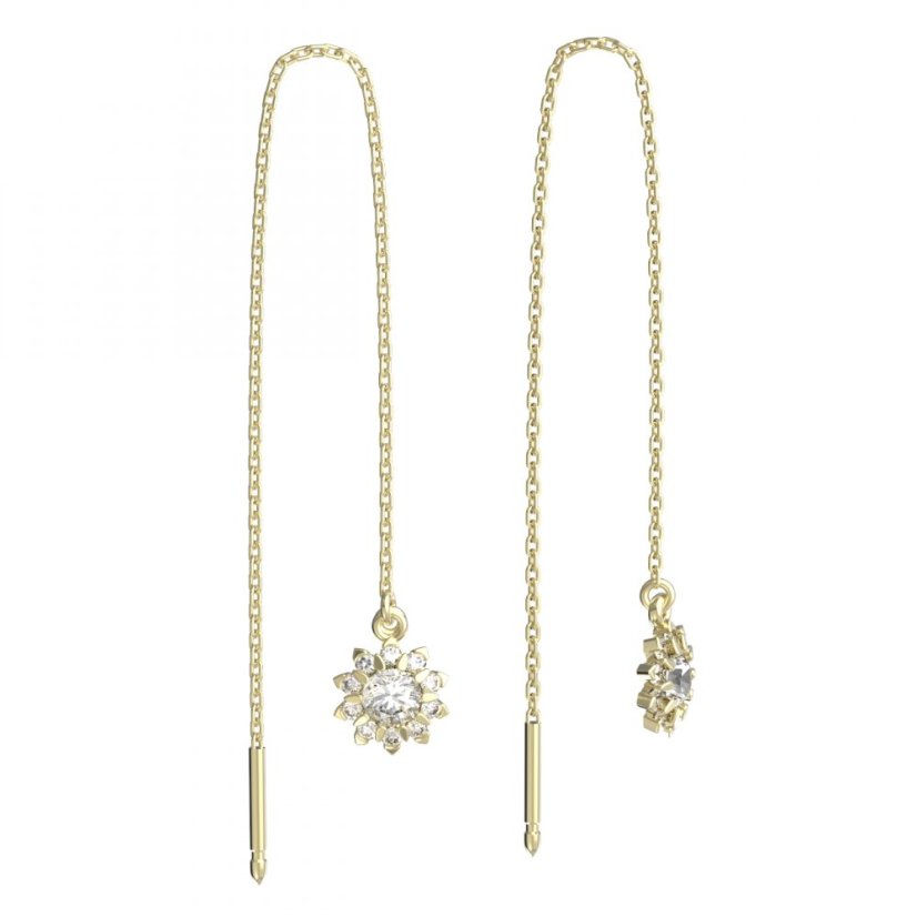 BeKid dětské náušnice 987 Žluté zlato - 585 Diamant