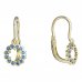 BeKid, Gold kids earrings -855 - Switching on: Brizura 0-3 roky, Metal: Yellow gold 585, Stone: Dark blue cubic zircon