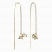 BeKid, Gold kids earrings -1159 - Switching on: Chain 9 cm, Metal: Yellow gold 585, Stone: Red cubic zircon