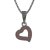 BG přívěs srdce s granátem 1576 Stříbro 925 - ruthenium (30-90dní) Granát