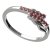 BG granátový prstýnek 1434 Stříbro 925 - rhodium Granát