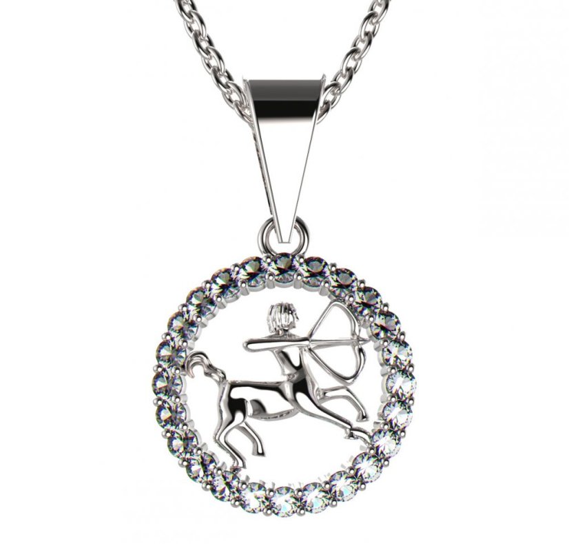 BeKid dětský zlatý přívěsek 052 střelec Bílé zlato - 585 Diamant