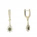BG garnet earring  627s-91 - Metal: Silver - gold plated 925, Stone: Moldavit and garnet
