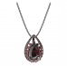 BG pendant drop stone  505-90 - Metal: Silver 925 - rhodium, Stone: Garnet