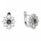 BG earring circular 017-07 - Metal: Silver 925 - rhodium, Stone: Garnet