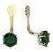 BeKid Gold earrings components 5 - Metal: Yellow gold 585, Stone: Green cubic zircon