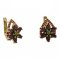 BG earring star 520-90 - Metal: Silver 925 - rhodium, Stone: Garnet