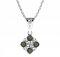 BG Pendant - 317 - Metal: Silver 925 - rhodium, Stone: Garnet