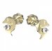 BeKid, Gold kids earrings -1271 - Switching on: Brizura 0-3 roky, Metal: Yellow gold 585, Stone: White cubic zircon