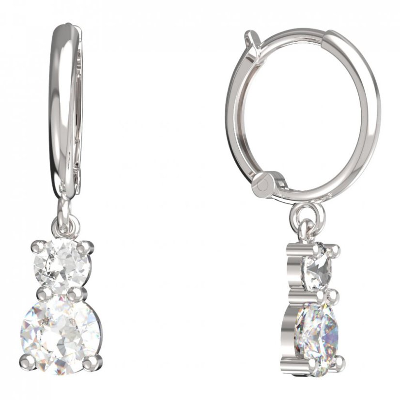 BeKid dětské náušnice 857 Bílé zlato - 585 Diamant