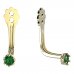 BeKid Gold earrings components 2 - Metal: Yellow gold 585, Stone: Green cubic zircon