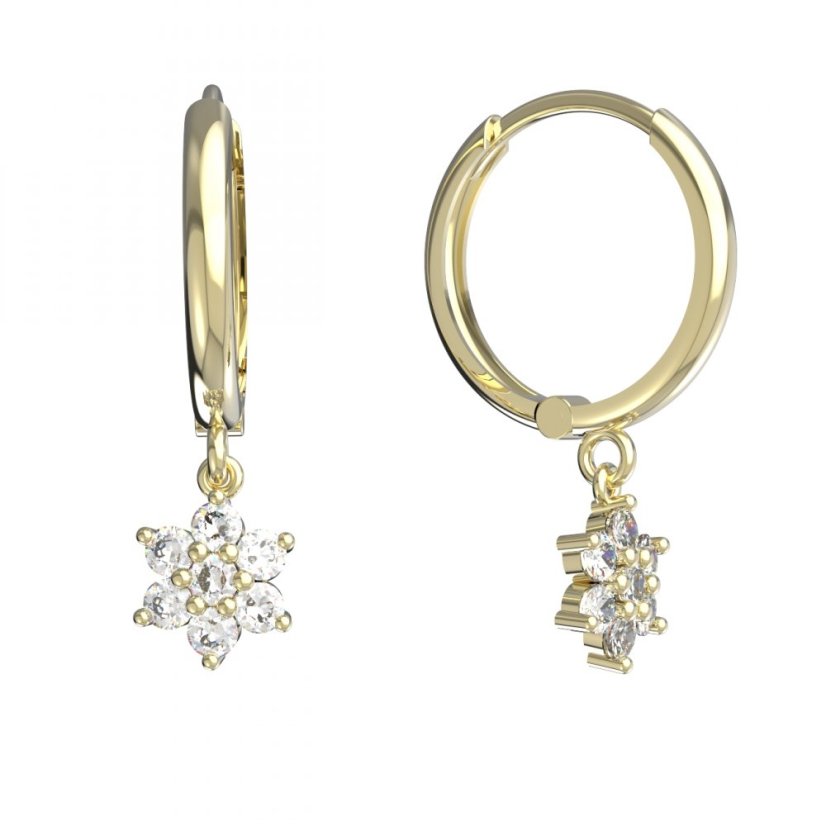 BeKid dětské náušnice hvězdička 853 Žluté zlato - 585 Diamant