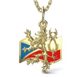 BG přívěšek-Český lev 1200 Žluté zlato - 585