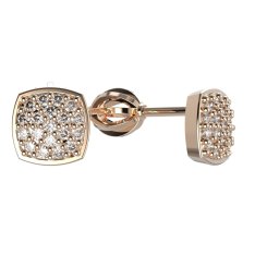 BG zlaté diamantové náušnice 1581 Růžové zlato 585 (30-90dní) Diamant lab-grown