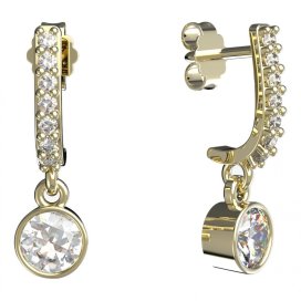BG zlaté náušnice 723 Žluté zlato - 585 Diamant