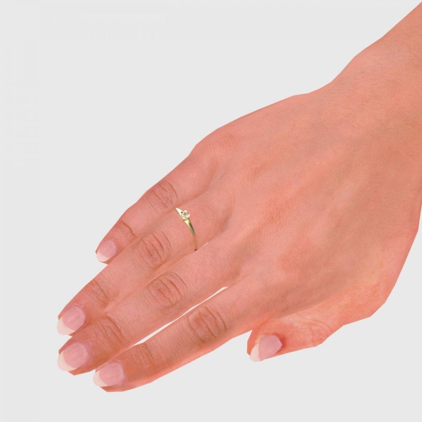 BG zlatý diamantový prstýnek 883 I Růžové zlato 585 (30-90dní) Diamant lab-grown