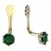 BeKid Gold earrings components 4 - Metal: Yellow gold 585, Stone: Green cubic zircon