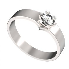 BG zlatý zásnubní prsten 947/556 Bílé zlato - 585 Diamant