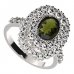 BG prsten 251-Z oválného tvaru - Kov: Stříbro 925 - rhodium, Kámen: Granát