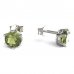 BeKid, Gold kids earrings -1295 - Switching on: Puzeta, Metal: White gold 585, Stone: Green cubic zircon