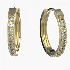 BeKid dívčí zlaté náušnice 1287 Žluté zlato - 585 Bílý kubický zirkon