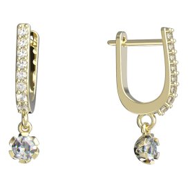 BeKid dětské náušnice 869 Žluté zlato - 585 Diamant