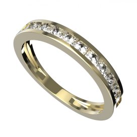BG zlatý prstýnek 500a Žluté zlato - 585 Diamant