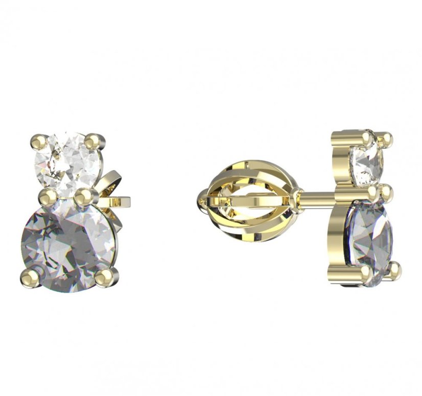 BeKid dětské náušnice 857 Žluté zlato - 585 Diamant