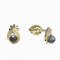 BeKid dětské náušnice 1242 s černou perlou - Zapínání: Kruhy 15 mm, Kov: Žluté zlato 585, Kámen: Diamant