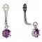 BeKid Gold earrings components I4 - Metal: White gold 585, Stone: Dark blue cubic zircon