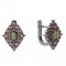 BG garnet earring 422-07 - Metal: Silver 925 - rhodium, Stone: Garnet